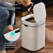 Smart Sensor Trash Can – Auto-Open Touchless Bin For Kitchen & Bathroom (12L/15L, White/Ivory, Battery/Lithium Powered, Odor-Proof Design)_voghion.com