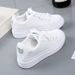 Korean Style Women's Casual Sneakers - Lightweight Breathable Low-Top Canvas Shoes With Floral Pattern, Non-Slip Rubber Sole For Daily Wear_voghion.com