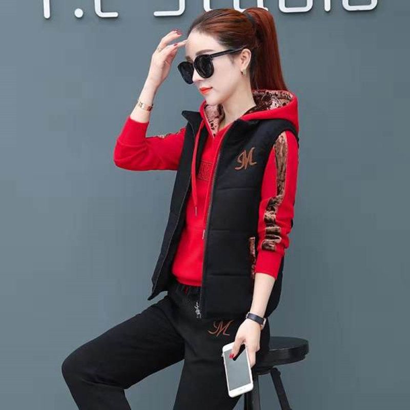 Women's Clothing Plush and thickened sportswear for women autumn and winter 2024 new large size casual three piece suit winter fashion sweatshirt_voghion.com