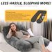 U-Shaped Maternity Pillow For Back, Neck, And Leg Support – Soft, Portable, And Comfortable Polyester Pregnancy Pillow For Expecting Moms_voghion.com