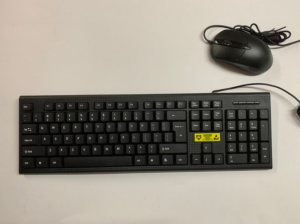 ESD Black Anti-Static Keyboard Mouse Suit Clean Workshop Computer Office Work Anti-Interference Plaid Wired_voghion.com