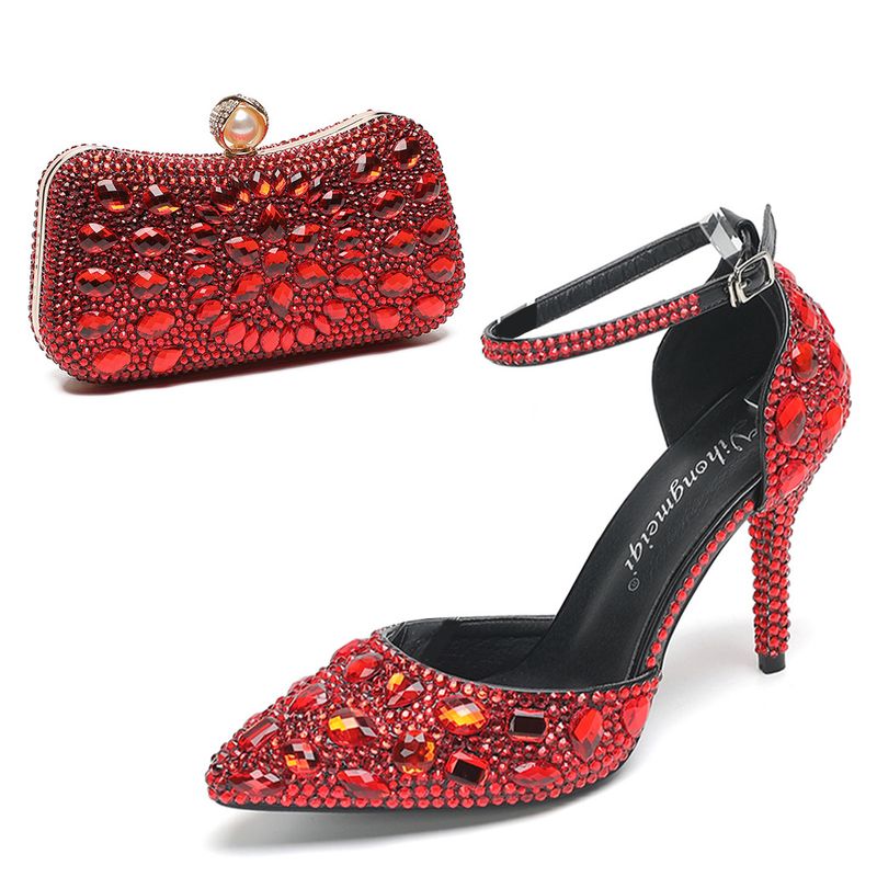 Damenschuhe neue 9cm High Heels Kombination Damen Hochzeitsschuhe High Heels spitz täglich Low Top Multicolor High Heels_voghion.com