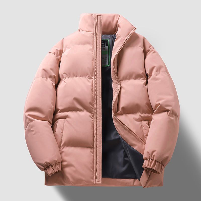 Men's warm and thick stand collar casual all-match cotton jacket loose winter cotton clothes_voghion.com