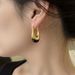 European And American INS Simple Niche Design Melad Chocolate Color Ear Cuffs Personality Texture Irregular Metal_voghion.com
