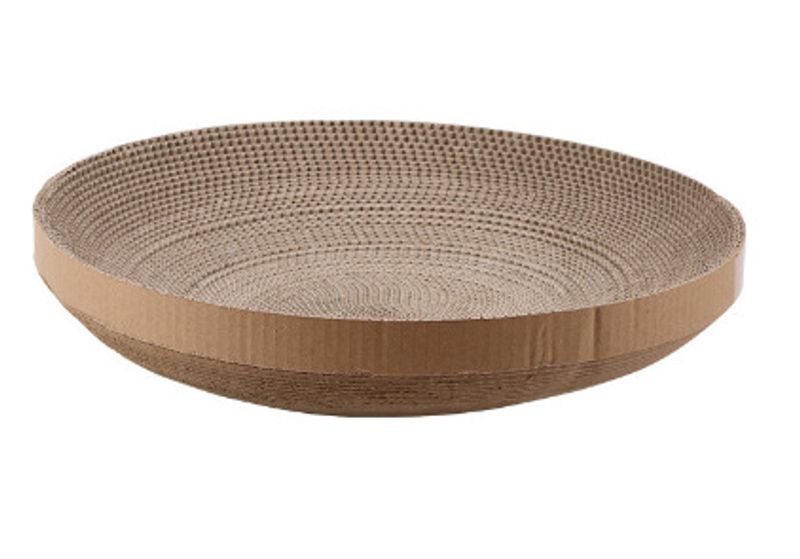 Round Wear Resistant Corrugated Paper Claw Plate One Piece Non Falling Chip Toy Cat Supplies_voghion.com