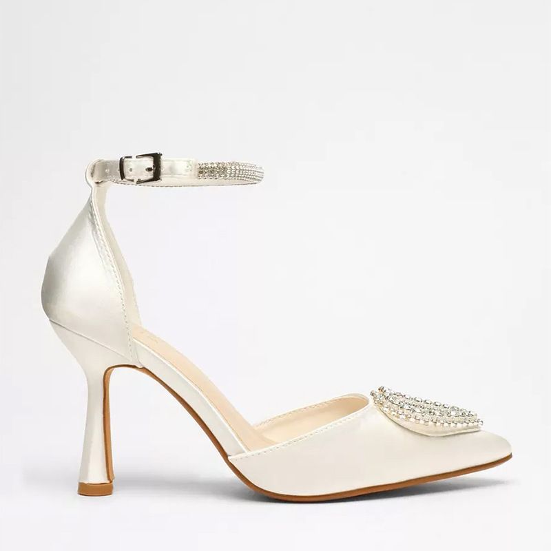 Koničasta žemljica, fine pete z diamantno zaponko v obliki srca, pete za večerjo Sandali z visoko peto_voghion.com