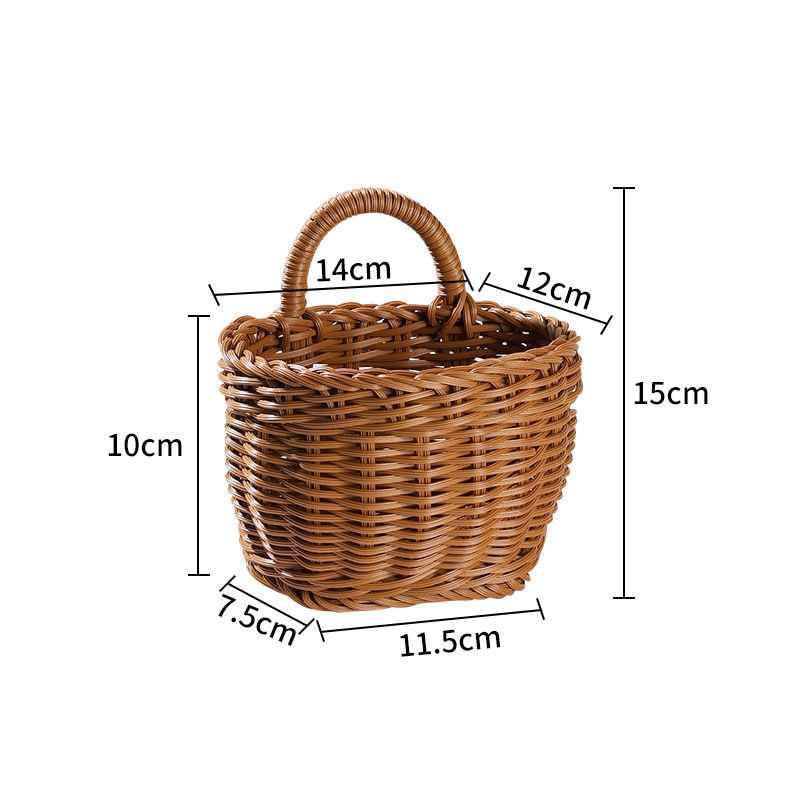 Ginger And Garlic Storage Basket Kitchen Wall Mounted Basket Plastic Rattan Wall Mounted Basket Flower Basket Grass_voghion.com
