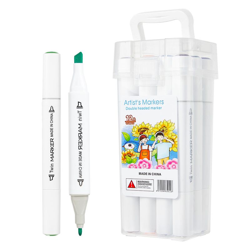 Ensemble de 80 marqueurs à double pointe pour enfants et étudiants : des marqueurs de couleur éclatants, non toxiques et lavables pour le dessin, l'esquisse et les projets scolaires._voghion.com