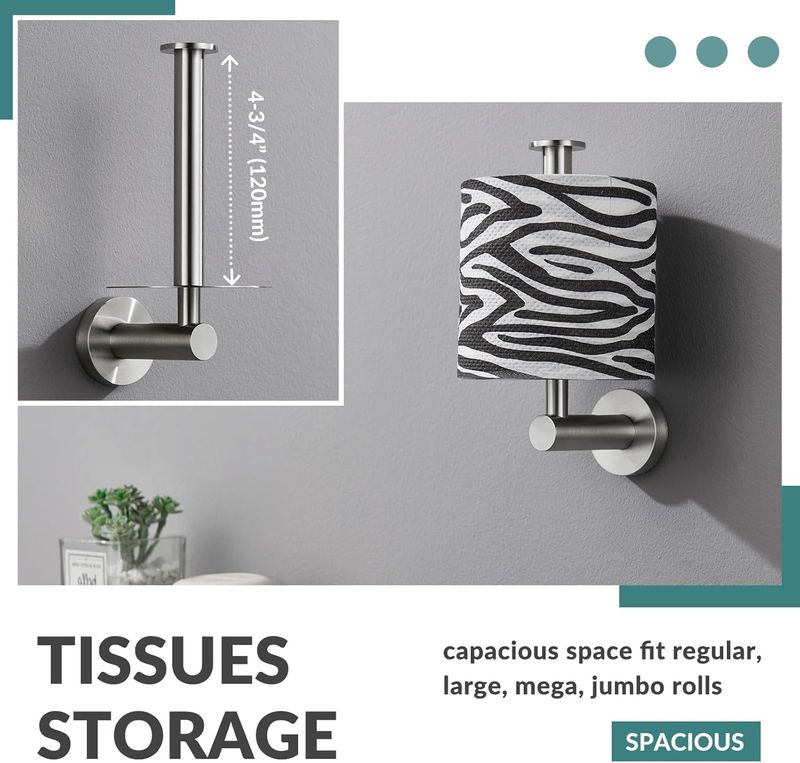 Choiceness Edelstahl-Toilettenpapierhalter – Runde Wandhalterung_voghion.com