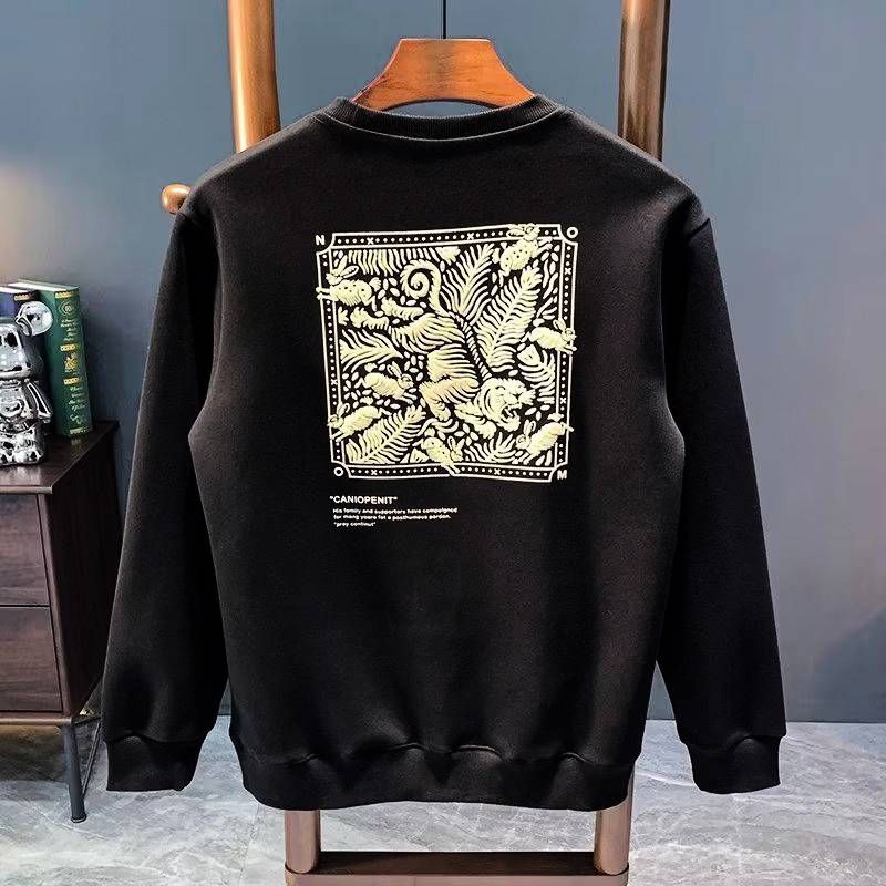 Herenkleding Sweatshirt heren vroege herfst ronde hals high-end design zacht ademend top 2023 nieuwe hoodless lange mouwen jas heren_voghion.com