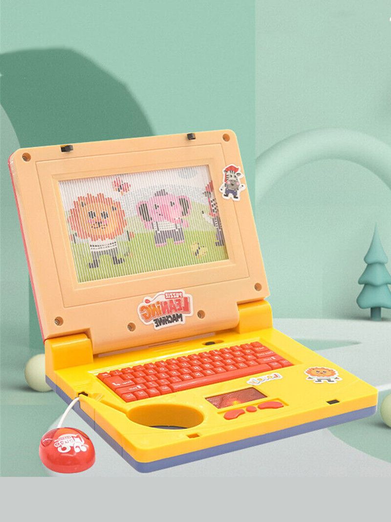 ​​Kids Learning Laptop Toy - Educational LED Music Computer For Toddlers, Electronic Cognitive Development Toy With ABC, Numbers & Games_voghion.com