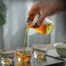 Japanese-Style Borosilicate Glass Fairness Cup Set - 450ml & 350ml Wooden Holder Options, Minimalist Tea Serving Pitcher With Built-in Strainer_voghion.com