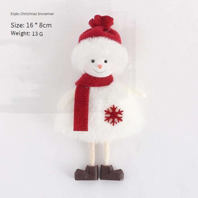 Christmas Decorations Set - Cute Snowman Santa Claus & Angel Dolls Handmade Tree Ornaments For Holiday Home Decor_voghion.com