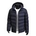 Veste surdimensionnée en coton à capuche amovible pour homme – Coupe décontractée, 3 tons neutres (prêt pour l'hiver, poches latérales, extérieur 100 % polyester)_voghion.com