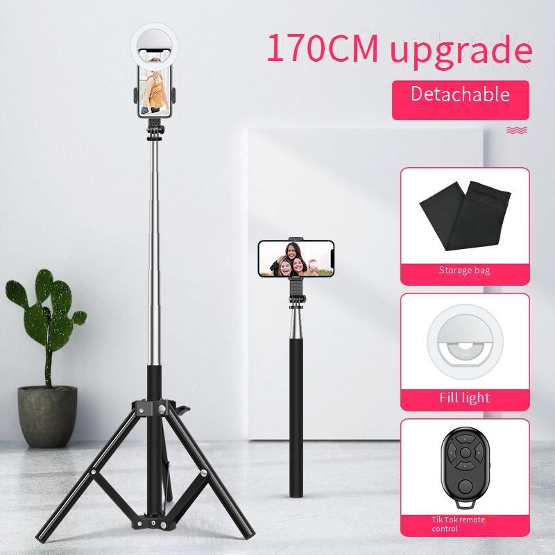 Abnehmbarer 2-in-1-Selfie-Stick-Stativständer mit Telefonhalterung, faltbar und tragbar für TikTok Live und Reisen, kompatibel mit allen Smartphones_voghion.com