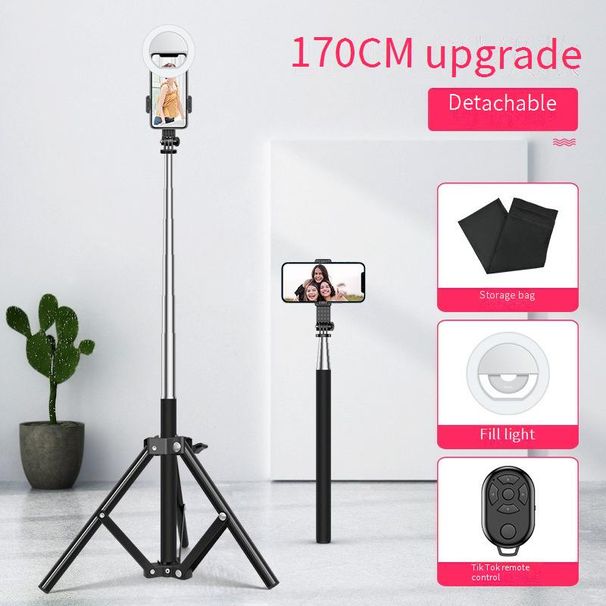 Abnehmbarer 2-in-1-Selfie-Stick-Stativständer mit Telefonhalterung, faltbar und tragbar für TikTok Live und Reisen, kompatibel mit allen Smartphones_voghion.com