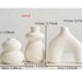 Modern Ceramic Vase Set – White Minimalist Home Decor With Geometric Shapes (3-Piece, Round & Angular Designs)_voghion.com