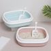 Large Semi-Enclosed Box Anti-Splash Nordic Style Litter Scoop Pet Supplies Cat Toilet_voghion.com