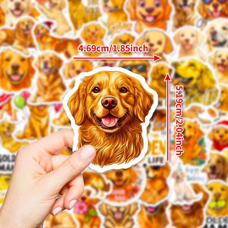 Schreibwaren Aufkleber süße entzückende golden retriever hund hand bemalt graffiti dekorative aufkleber DIY kreative hand konto tagebuch dekorative aufkleber_voghion.com