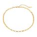 Collana con catena in acciaio al titanio e oro, minimalista, elegante e alla moda, per donna_voghion.com