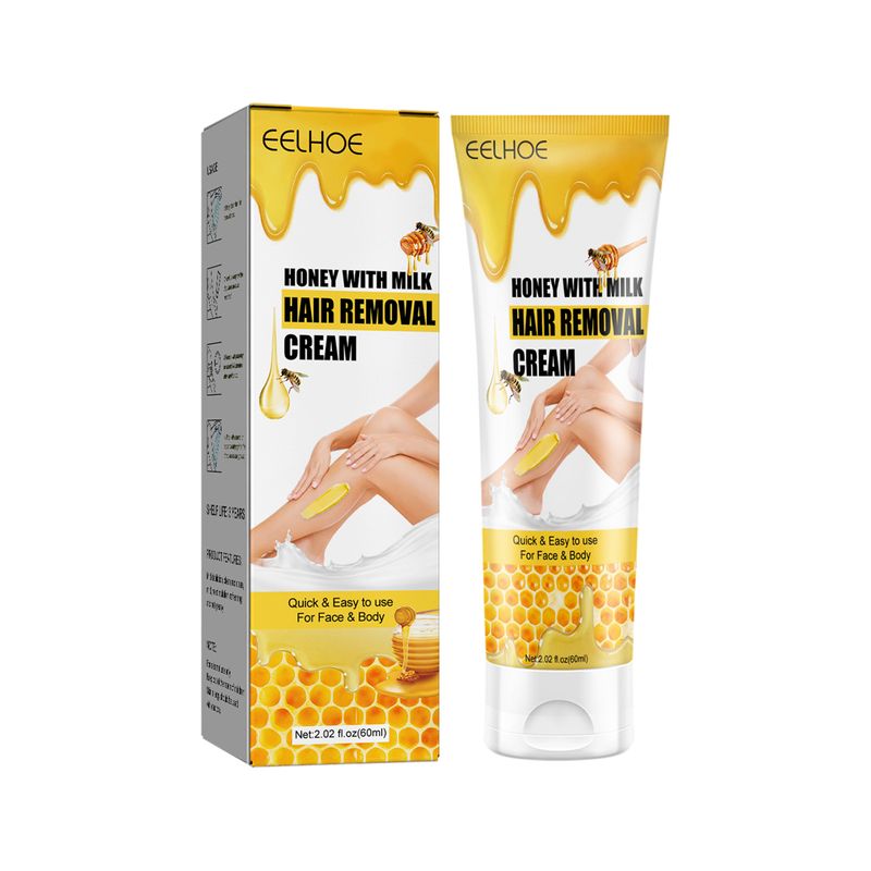 EELHOE Hoey&Milk Haarentfernungscreme, Achsel-, Arm- und Beinhaare, schnelle und sanfte Haarentfernung am ganzen Körper, glatt_voghion.com