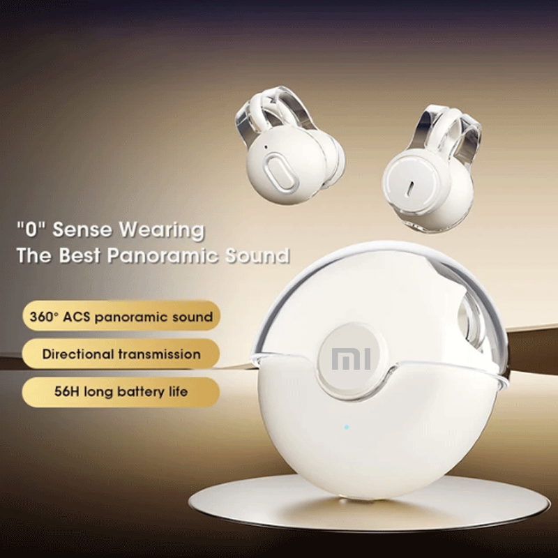 MI-TWS Bone Conduction draadloze Bluetooth-oortelefoons Oorclip Bewegingsruisonderdrukking Ultralange batterijduur 360°ACS sportheadset_voghion.com