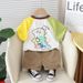 2024 Summer New Product for Boys Girls 0-4 Years Old Comfortable and Cute Casual Round Neck Short Sleeve Set 2_voghion.com