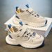 Boys' 2025 New Spring Big Explosive Street Running Sports Children's Soft Sole Dad White Shoes Breathable_voghion.com