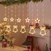 Weihnachts-LED-Lichtervorhang mit Stern- und Monddesign – warmweiße und bunte Optionen für Weihnachtsdekorationen_voghion.com