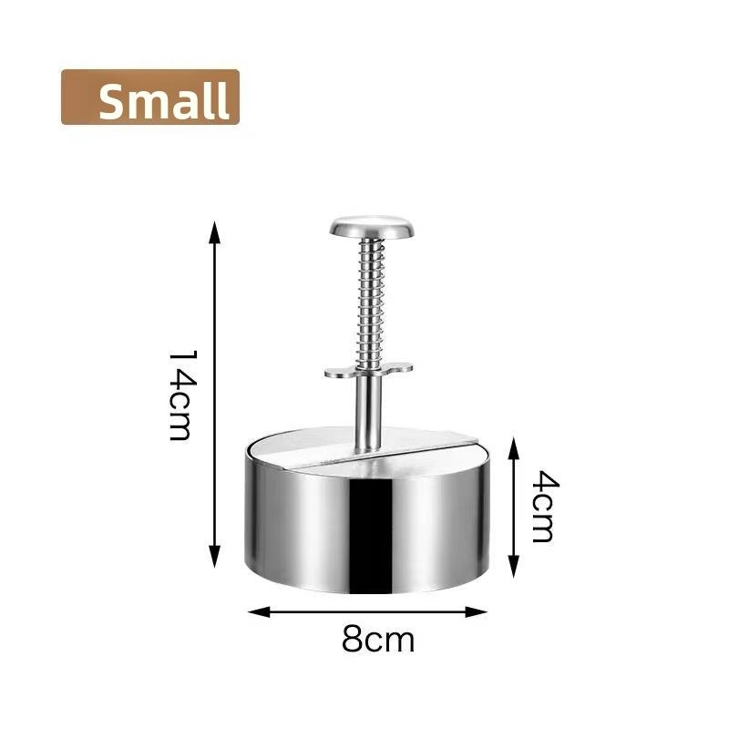Hamburger Stainless Steel Round Meat Meatball Rice Ball Pancake Baby Beef Hand Press Mold_voghion.com