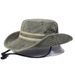 Mode Fiske Vandring Sol Män Kvinnor Boonie Bred Brätte Utomhus Safari Sommarkeps Bomulls Bucket Hat_voghion.com