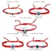 5-teiliges türkisches Armband-Set mit bösem Blick und Glücksbringer, Kabbala, rote Schnur, verstellbare blaue Perlen, Glücksschmuck, Unisex_voghion.com