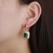 Temperament Smaragd Quadrat Edelstein Ohrringe Hip Hop Frauen High-End-Design Ohrringe_voghion.com
