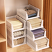 Foldable Clothes Basket Stackable Drawer Wardrobe Layered Partition Organizer Pull-out Storage Rack_voghion.com