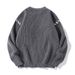 Men's Thickened Knit Sweater Autumn Winter Round Neck Loose Fit Pullover Jumper With Contrast Trim Casual Warm Cable Stitch Sweater_voghion.com