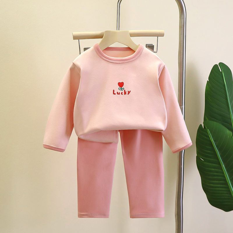 Children's Homewear Boys Pajamas Girls Velvet Thermal Underwear Long Johns Set Children's Wear_voghion.com