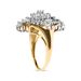 10K Yellow Gold 1 Cttw Round and Baguette cut Diamond Cluster and Rhombus Halo Ring (H-I Color, I1-I2 Clarity) - Ring Size 7_voghion.com