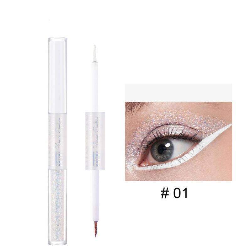 Delineador de ojos Delineador de ojos líquido resistente al agua de larga duración Bolígrafo de seda de doble punta con colores extremadamente finos_voghion.com