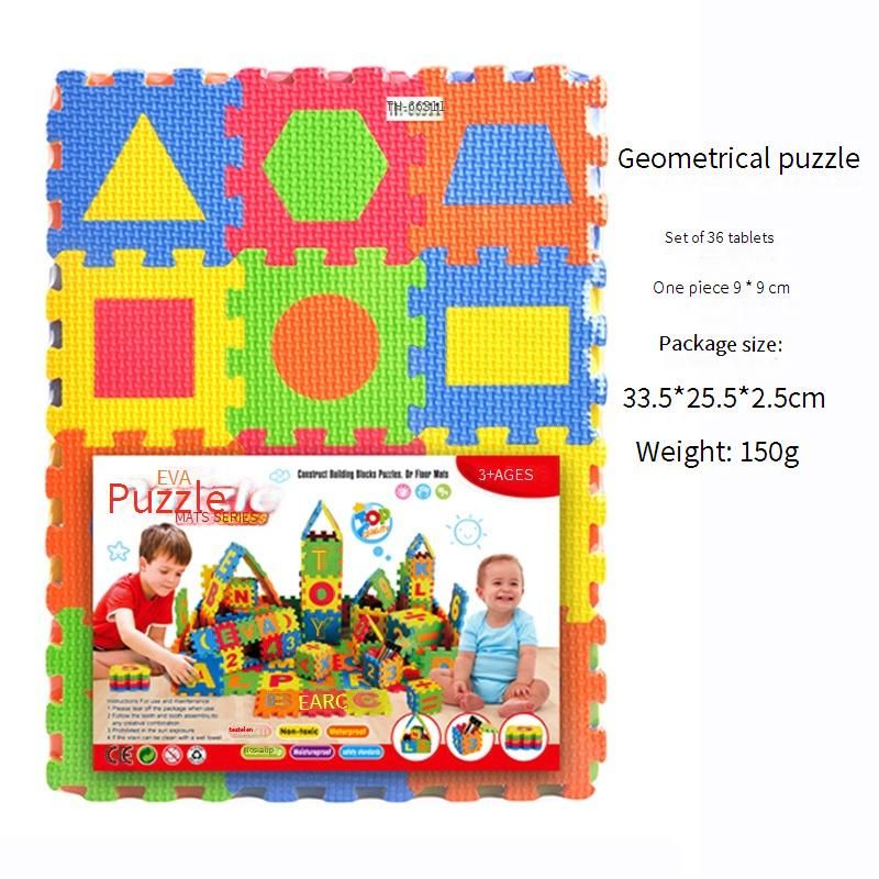 Tapis de puzzle géométrique en mousse EVA 36 pièces pour mère et enfant_voghion.com