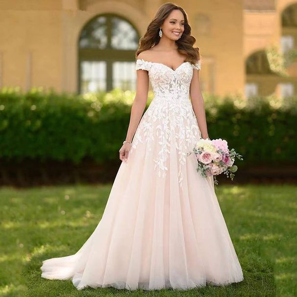 Women's Clothing One Shoulder Light Wedding Dress Forest Style New Style Simple Super Fairy Dream Hepburn Backless Travel Shooting Small Tail Slim_voghion.com