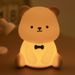 Teddybär Nachtlicht Bunte Atmosphäre Pat Licht Niedliche Cartoon Nachtlicht Schlafzimmer Nachttischlampe_voghion.com