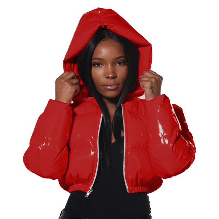 Women's Clothing Shiny Bread Jacket Down Jacket Model_voghion.com