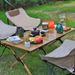 Outdoor Folding And Chairs Aluminum Alloy Egg Roll Portable Camping BBQ Table Set_voghion.com