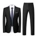 Herrenbekleidung Four Seasons Light Business Korean Herren Slim Date Anzug Zweiteiliger Anzug Bräutigam Hochzeitsbankett Kleid Studio Anzug_voghion.com