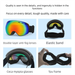 HD Anti-Fog Wide Field Of View Snap-On Prescription Professional Outdoor Equipment Ski Goggles_voghion.com