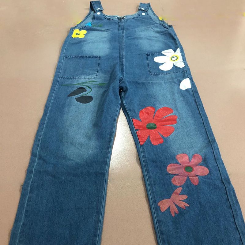 Abbigliamento donna Jeans larghi leggeri e comodi tuta stampata all-in-one da donna_voghion.com