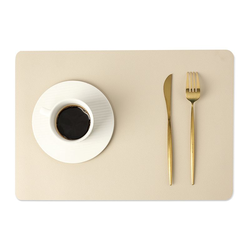 INS Nordic Solid Double Sides Leder Essmatte Wärmedämmung Tischset Home Wasserdicht Ölbeständig Hotel Rechteck Pad_voghion.com