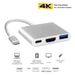 ★Rask levering ★ Thunderbolt 3-adapter USB Type C Hub HDMI-kompatibel 4K-støtte Samsung Dex-modus USB-C Dock med PD for MacBook Pro/Air 2021_voghion.com