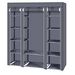 Armoire à vêtements portable de 69 pouces avec tissu non tissé, assemblage rapide et facile, extra solide et durable, gris_voghion.com