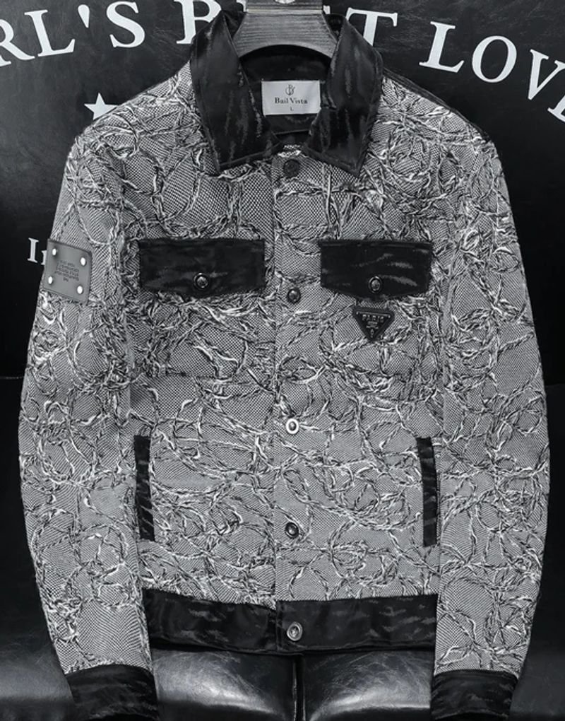Station européenne 2024 automne nouveaux produits européens veste haut de gamme hommes à la mode beau décontracté Patchwork col rabattu manteau hommes_voghion.com